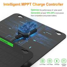 Load image into Gallery viewer, 12V 10W Solar Battery Charger Pro - Built-in MPPT Charge Controller + 3-Stages Charging - 10 Watts Solar Panel Trickle Battery Maintainer for Car, RV, Boat, ATV etc.
