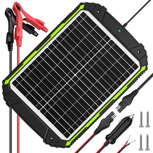 12V 20W Solar Battery Charger Pro - Built-in MPPT Charge Controller + 3-Stages Charging - 20 Watts Solar Panel Trickle Battery Maintainer for Car, Motorcycle, Boat, ATV etc.